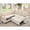 Beige, variant on L-Shaped Sofa Bed with Pull-Out Sleeper, 5-Seat Sectional Couch with Storage, USB & Cup Holders, Chenille Fabric Couch for Living Room, Apartment, Charcoal Grey