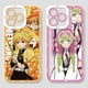thumbnail image 4 of Funda De Teléfono Anime Demon Slayer Xiaomi Redmi Note 11 Pro 11S 10S 9S 8 10 9 Max 9A 10A 9C Silicona Transparente A Prueba De Golpes Pareja Cubierta, 4 of 4