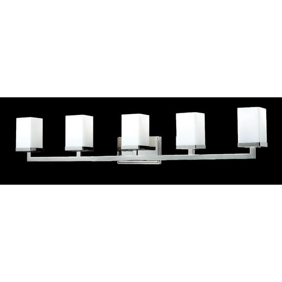 5 Light Bathroom Light in Fusion Style 40 inches Wide By 8 inches High Bailey Street Home 372-Bel-1176604