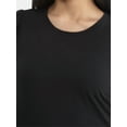 thumbnail image 4 of Time and Tru Women's Cotton Mixed Fabric Puff Sleeve Top, Sizes XS-XXXL, 4 of 5