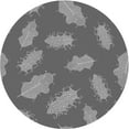 thumbnail image 1 of Ahgly Company Tapis d'Intérieur Rond Lavable en Machine Gris Transitionnel, 8 Pieds Rond, 1 of 7