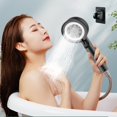 thumbnail image 2 of WJHWSX Shower Heads with 5 Settings Handheld Spray,Shower Head Clearance Sale,Round,Plastic,Black, 2 of 11