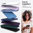 thumbnail image 4 of Compatible with iPhone 14 Pro Case 6.1, Slim Liquid Silicone 3 Layers Full Covered Soft Gel Rubber Phone Case Protective Cover with Microfiber Lining 6.1 inch-Black, 4 of 12