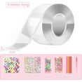 thumbnail image 2 of Nano Double Tape Bubble Kit,Casewin Transparent Double Sided Tape with Sequins DIY Craft Waterproof Blow Reusable Bubbles Nano Craft Tape Bubble Kit Handmade Elastic Bubble Ball for Kids (White), 2 of 7