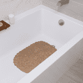 thumbnail image 2 of Rose Gold Anti-Slip Bath Mat with Suction Cups – Oval 26.5” x 14” Shower Mat with Quick-Dry Drain Holes, Pebble Textured PVC for Bathroom, Dorm, Apartment, or Extended Stays, 2 of 6