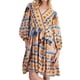 thumbnail image 3 of Vestido Corto Estampado de Larga con Cuello en V para Mujer, Estilo Bohemio Informal y Holgado, Ideal para la Playa. Albaricoque XL, 3 of 9