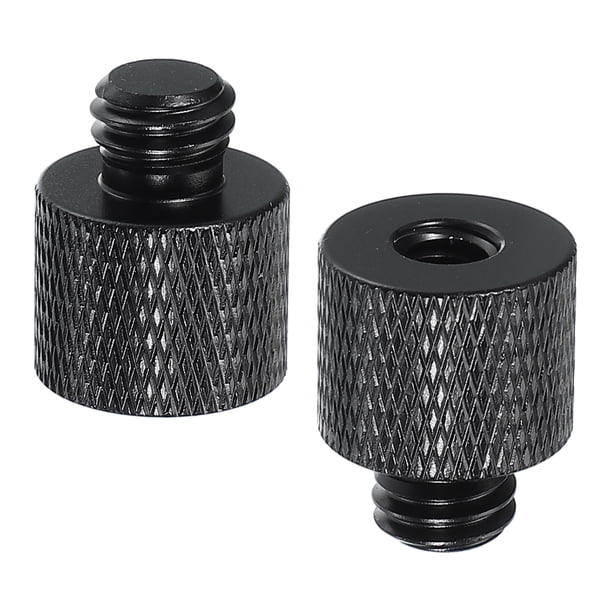 Adaptador de tornillo de trípode Uxcell 1/4" hembra a 3/8" macho, conectores de tuerca de trípode, tornillo de montaje de cámara, convertidor de doble cabeza de cámara 2 piezas