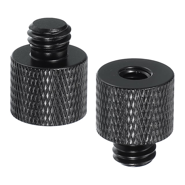 Adaptador de tornillo de trípode Uxcell 1/4" hembra a 3/8" macho, conectores de tuerca de trípode, tornillo de montaje de cámara, convertidor de doble cabeza de cámara 2 piezas
