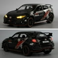 thumbnail image 4 of Diecast Car 1/32 for Honda Civic Type-R Model Car Pull Back Toy Car with Light and Sound Model Vehicles for Boys Girls Gift Christmas, 4 of 8