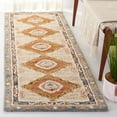 thumbnail image 2 of SAFAVIEH Aspen Flor Geometric Runner Rug, Brown/Blue, 2'3" x 7', 2 of 8