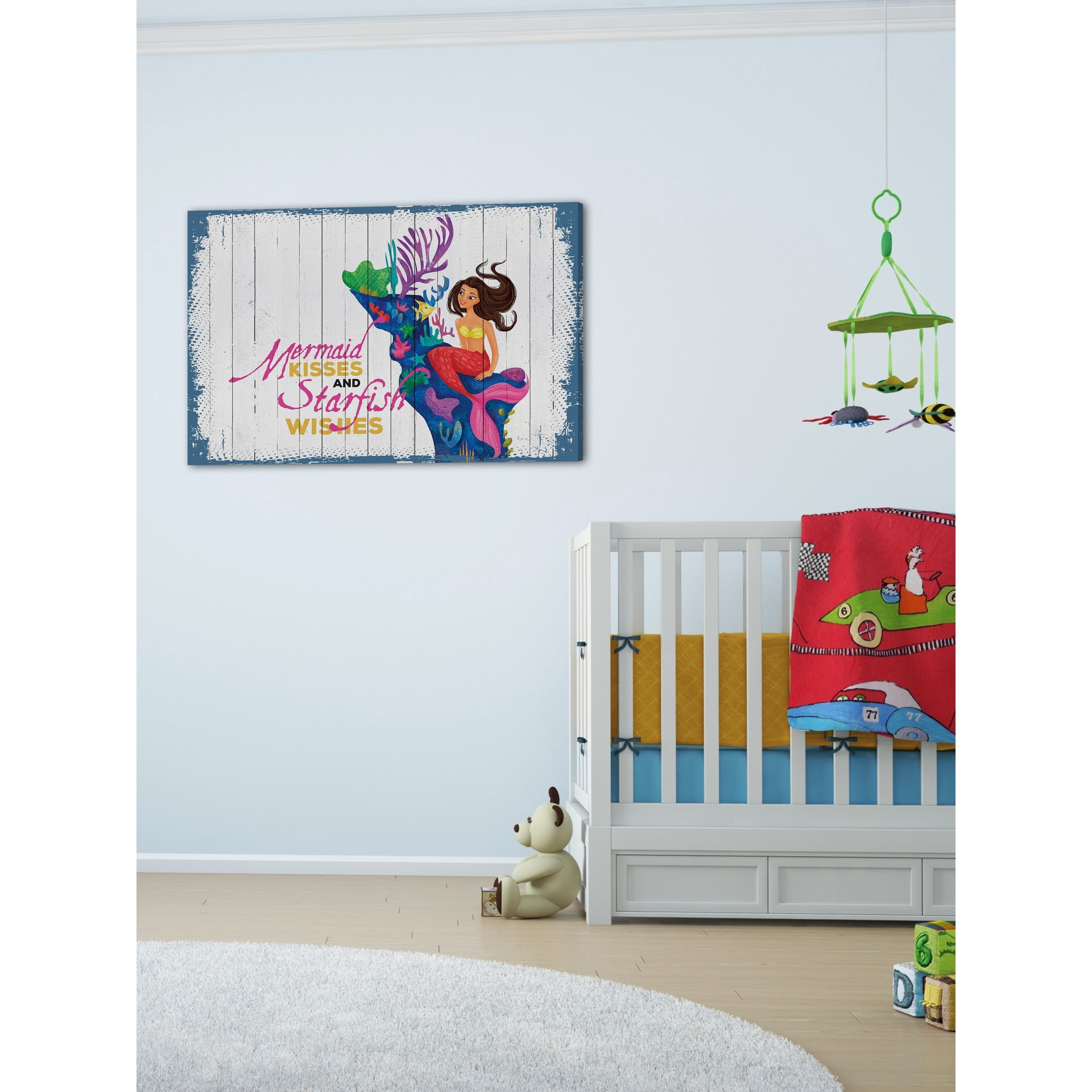 Marmont Hill - "Mermaid Kisses 3" Painting Print on Wrapped Canvas