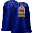 thumbnail image 1 of Canadian Linen Nylon Laundry Bags, 24"x36", 2 Pack, Drawstring Clothes Organizer Waterproof Fabric Durable Storage Bag Hamper, Blue, 1 of 9