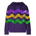 thumbnail image 3 of Tmtolofot Women Carnival Sweatshirts Long Sleeve Lightweight Tops Drawstring Loose Pullover Shirts 2025 Fashion Partuy Costume,Purple,Large, 3 of 4