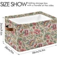 thumbnail image 4 of Coolnut Storage Basket Vintage Rose Flowers Storage Bin with Handle , Large Storage Cube Collapsible for Shelves Closet Bedroom Living Room 2PCS Decor Gifts, 4 of 7