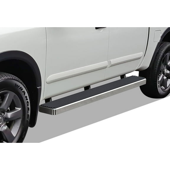 APS Running Boards 6 inches Compatible with Nissan Titan 2004-2025 Crew Cab (Excludes 2016 Models) & Titan XD 16-25 (Nerf Bars Side Steps Side Bars)