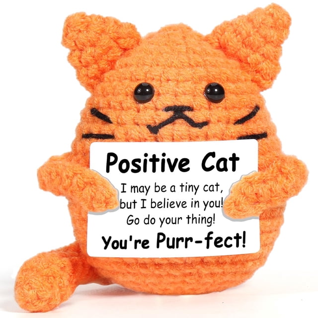 Muñeco de Ganchillo de Gato Naranja AICase de Apoyo Emocional