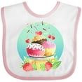 thumbnail image 3 of Inktastic Ice Cream Sundae with Sprinkles, Strawberries, and Cherries Boys or Girls Baby Bib, 3 of 4
