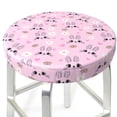 thumbnail image 3 of Kdxio Rabbit Face Print Stool Covers Round,Stretch Round Bar Stool Covers Washable Bar Stool Cushion Slipcover for 12-15 Inch Chair, 3 of 7