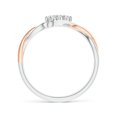 thumbnail image 2 of ANGARA Natural Slanted Diamond Infinity Ring in 14K White & Rose Gold for Women (Size-2.1mm| Color-G| Clarity-VS2) | April Birthstone, Anniversary, Jewelry Gift for Women | Natural Diamond Ring, 2 of 8