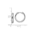 thumbnail image 3 of 14K White Gold Polished Hoop Earrings (3.00mm Thick), 3 of 5