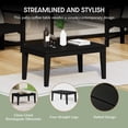 thumbnail image 6 of WestinTrends Malibu Low Outdoor HDPE Patio Rectangle Coffee Table, Black, 6 of 11
