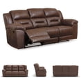 thumbnail image 3 of Signature Design by Ashley Stoneland Reclining Sofa in Chocolate, 3 of 14