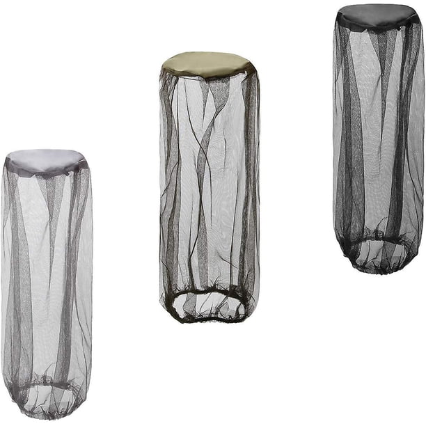 Paquete de 3 mosquiteras, mosquiteras para exteriores, protección contra insectos, picaduras de abejas y mosquitos, mosquiteras para caminar, acampar y caminar (gre