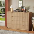 thumbnail image 2 of Solution de Rangement Spacieuse Commode Cannelée à 8 Tiroirs – Grande Commode en Bois avec Dispositif Anti-Basculement, Organisateur Moderne pour Chambre, Table de Chevet pour Garde-Robe Ou Couloir, 2 of 8