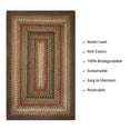 thumbnail image 4 of Homespice Decor 511805 20 x 30 in. Gingerbread Jute Rectangular Braided Rug - Brown, Deep Red, 4 of 5