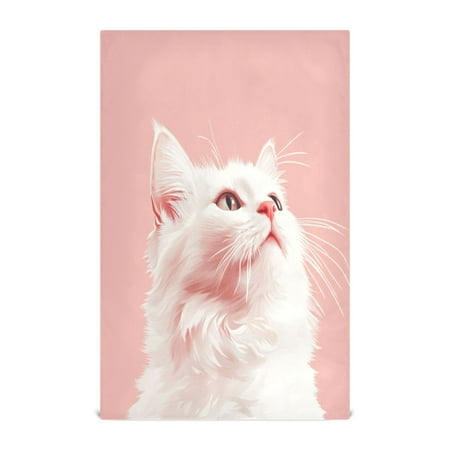 

Kitchen Towel 28x18 Inches x6，Plate Towel Decorative Towel Napkin Tea Towel Tea Towels For Kitchen Dish Cloths & Dish Towels Cute White Cat