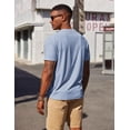 thumbnail image 5 of COOFANDY Men' Textured Henley Shirts Short Sleeve Casual Basic Tee Summer Button Henley Soild T Shirts, 5 of 6