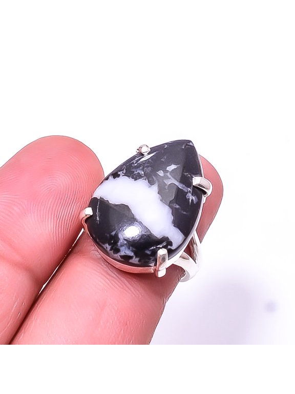 White Buffalo Turquoise - Nevada Solitaire Gemstone 925 Sterling Silver Ring S.6 R30, Beautiful Jewelry For Woman & G, New Year Sale, Valentin's Day G