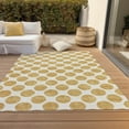 thumbnail image 6 of Addison Rugs Chantille Indoor/Outdoor Transitional Circles Gold Washable Rectangle Rug, 9' x 12', 6 of 6
