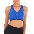 thumbnail image 6 of YouLoveIt Women Sport Bras Front Zipper Closure Stretch Tank Top Racerback Padded Bra Zipper Running Workout Fitness Yoga Bras, 6 of 7