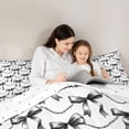 thumbnail image 4 of Erosebridal Cartoon Coquette Bowknot Girls Full Size Comforter Sets,Chic Ribbon Bowtie Bedding Sets For Kids,Reversible,3-Piece, 4 of 7