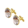 thumbnail image 2 of Marble Elegant Men's Cufflinks for Formal Attire Made of Stainless Steel Ideal for Business Meetings and Special Occasions, 2 of 6