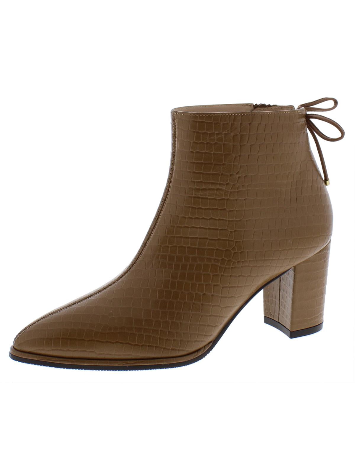 Gardiner Pointed Toe Block Heel Booties 