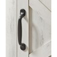 thumbnail image 4 of Benjara Eva 24 Inch Nightstand, 1 Barn Cabinet, Open Top Shelf, White and Brown, 4 of 6