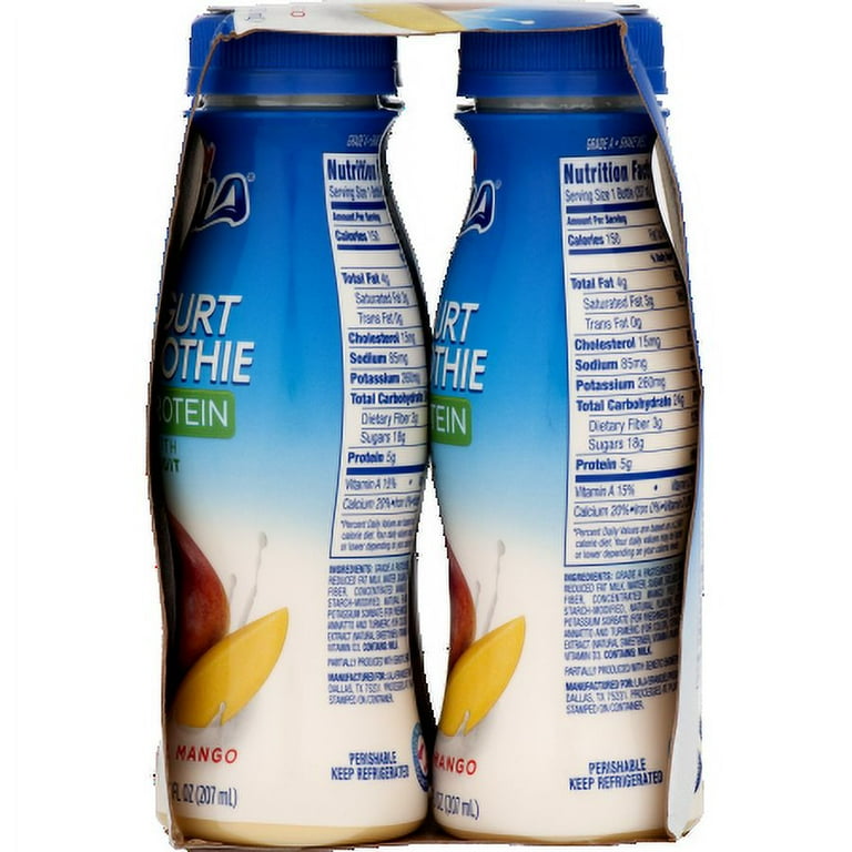 LALA Drinkable Yogurt, Tropical Mango, 7 Oz., 4 Count - Walmart.com
