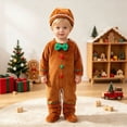 thumbnail image 5 of sdbrld My First Christmas Baby Boy Girl Outfit Newborn Long Sleeve Jumpsuit with Hat 2Pcs Set Infant Xmas Clothes Sizes 0-3 Months, 5 of 9