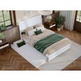 thumbnail image 5 of AFI Casanova Full Solid Wood Platform Bed with Panel Footboard and Twin Trundle, White, 5 of 15