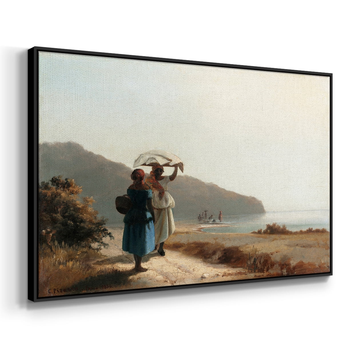 Vintage Landscape-CIX By Wexford Home Framed in Black Wood Gallery Wrapped Canvas 27 in. x 41 in.