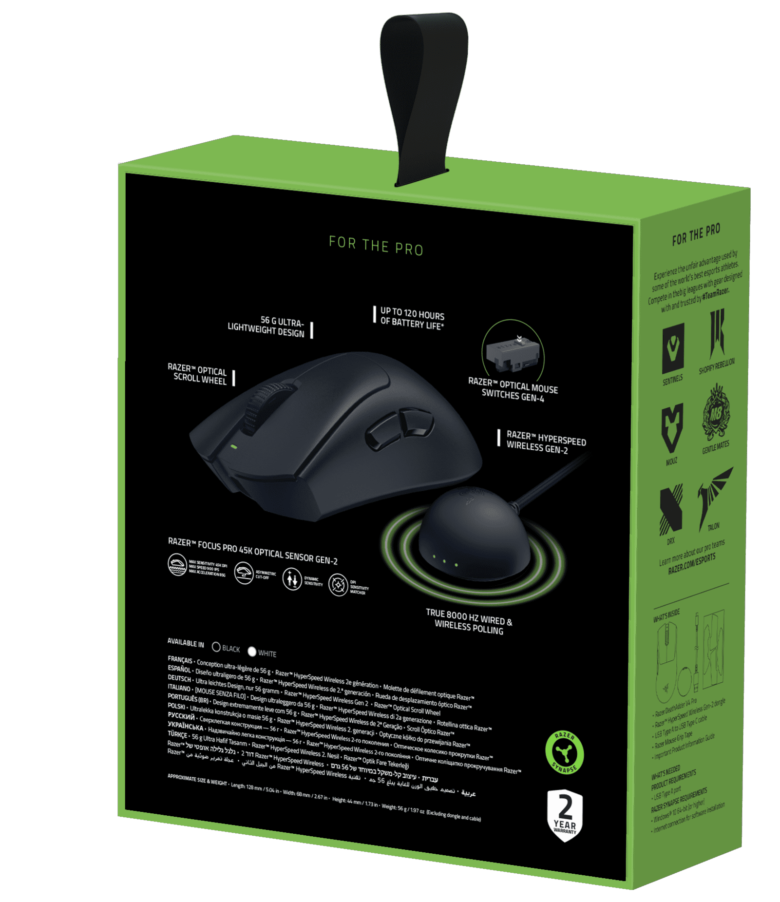 Razer DeathAdder V4 Pro Ultra-lightweight Wireless Ergonomic