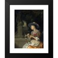 thumbnail image 2 of Godfried Schalcken 15x18 Black Modern Framed Museum Art Print Titled - Woman Weaving a Crown of Flowers (C. 1675-1680), 2 of 5