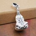 thumbnail image 2 of QQTDFG 925 Sterling Silver Guanyin Avalokitesvara Buddha Lotus Pendant A5180-default, 2 of 9