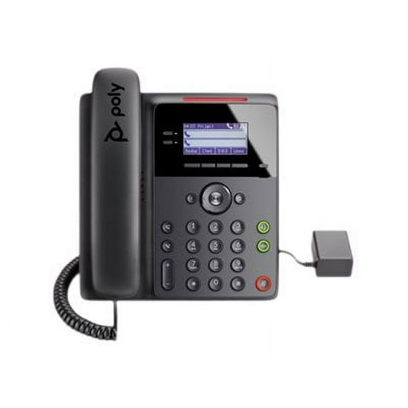 HP Poly Edge B10 IP Phone Corded Wall Mountable Desktop Black VoIP 2x Network RJ-45 Model 84C19AA#ABA