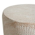 thumbnail image 4 of Christopher Knight Home Elegant 14.25" Outdoor Lightweight Concrete Barrel Side Table, Travertine Finish, 4 of 9