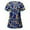 Blue, variant on TopLLC Womens Plus Size Scrubs Women Short Sleeve V-neck Tops Uniform Printed Pockets Blouse Tops Casual Nurse Shirts Scrubs on Clearance