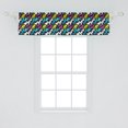 thumbnail image 2 of Ambesonne Graffiti Window Valance, Hand Drawn Modern Street Art Illustration with Colorful Curved Stripes Composition, Curtain Valance for Kitchen Bedroom Decor with Rod Pocket, 54" X 12", Multicolor, 2 of 3
