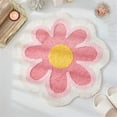 thumbnail image 2 of Flower Bathroom Rugs, Pink Bath Mat, Beauty Bath Rugs, Ultra Soft Microfiber Bath Mats, Machine Washable Flower Rug, Shower Bathtub Mat Gift Aesthetic Summer Room Decor, 15.7x15.7 in, 2 of 7